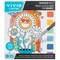 Vivid by Brea Reese: Watercolor Pad Kit - Rainbow - 8 Retro Groovy Themed Designs & 4 Blank Sheets, 12 Detachable Paint Palettes, Brush, Art Activity